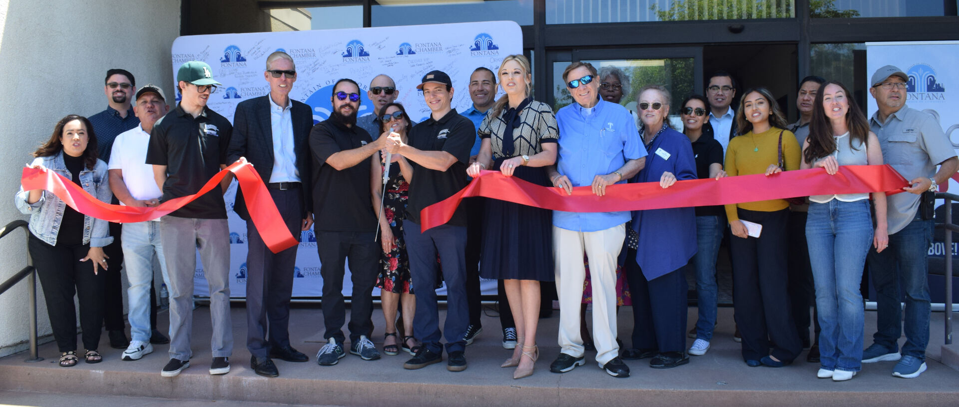 Transparent Solutions ribbon cutting ceremony with the Fontana Chamber of Commerce
